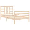 Single Solid Wood Bed Frame with Headboard | HipoMarket