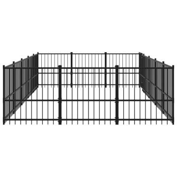 Outdoor Dog Kennel Steel 14.11 m² - Safety and Comfort