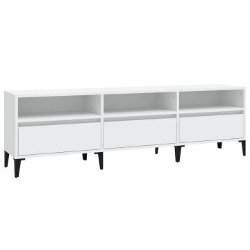 Stylish White TV Cabinet - 150x30x44.5 cm | Hipo Market