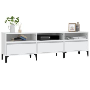 Stylish White TV Cabinet - 150x30x44.5 cm | Hipo Market