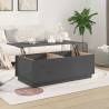 Elegant Grey Coffee Table - Solid Pine Wood 100x50x35 cm