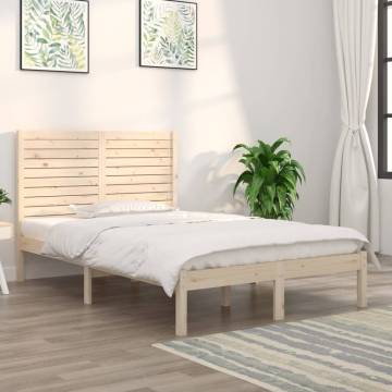 Solid Wood Bed Frame 140x190 cm | Timeless Design