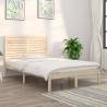 Bed Frame Solid Wood 140x190 cm Colour natural Size 140 x 190 cm 