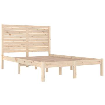 Solid Wood Bed Frame 140x190 cm | Timeless Design