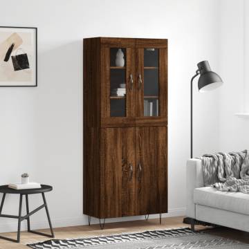 Highboard Brown Oak - Stylish Storage Solution | Hipomarket