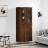 Highboard Brown Oak 69.5x34x180 cm Engineered Wood Colour brown oak Quantity in Package 1 Model 2 doors 