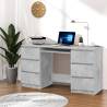 Writing Desk Concrete Grey - Sturdy & Stylish | HipoMarket