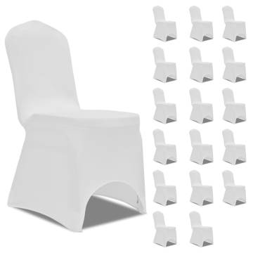 Chair Cover Stretch White - 18 Pcs for Events & More