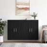 Wall Mounted Cabinets 2 pcs Black Engineered Wood Colour black Quantity in Package 2 Model tube gold 