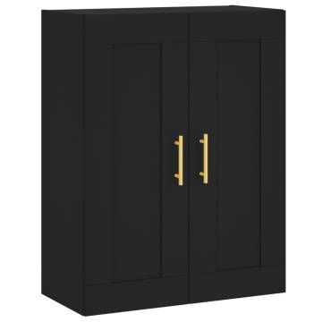 Elegant Black Wall Mounted Cabinets - Set of 2 | HipoMarket