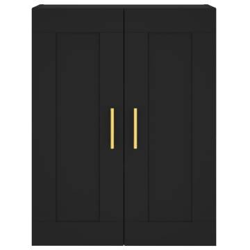 Elegant Black Wall Mounted Cabinets - Set of 2 | HipoMarket