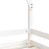 Kids White Bed Frame 70x140 cm - Solid Pine Wood