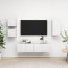 5 Piece TV Cabinet Set White Engineered Wood Colour white Quantity in Package 5 Height 60 cm 