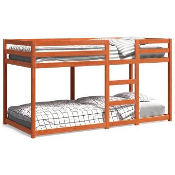 Bunk Bed Wax Brown 75x190 cm - Solid Pine Wood | HipoMarket