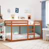 Bunk Bed Wax Brown 75x190 cm - Solid Pine Wood | HipoMarket