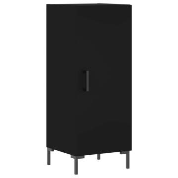 Stylish Highboard Black 34.5x34x180 cm - Durable Engineered Wood