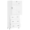 Stylish Highboard in White - 69.5x34x180 cm | HipoMarket