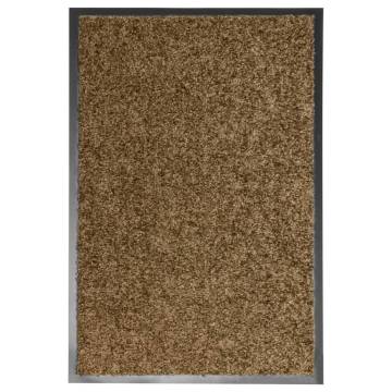 Washable Brown Doormat 40x60 cm - Keep Dirt Outside | HipoMarket