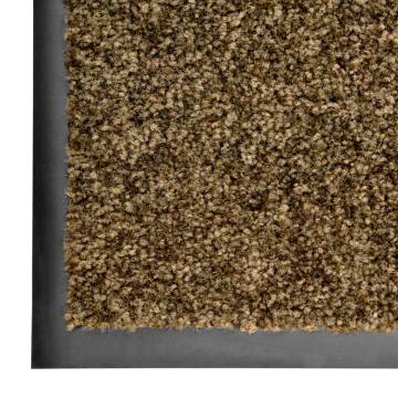 Washable Brown Doormat 40x60 cm - Keep Dirt Outside | HipoMarket