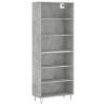 Stylish Highboard in Concrete Grey | Durable Engineered Wood