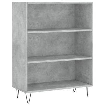 Stylish Highboard in Concrete Grey | Durable Engineered Wood