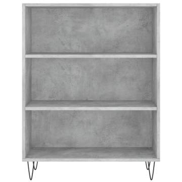 Stylish Highboard in Concrete Grey | Durable Engineered Wood