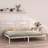 Bed Frame White Solid Wood 160x200 cm Colour white Size 160 x 200 cm 