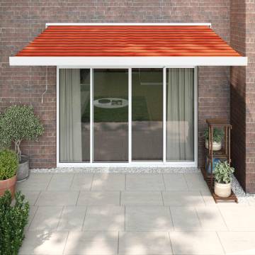 Retractable Awning 3x2.5m in Orange and Brown | HipoMarket UK