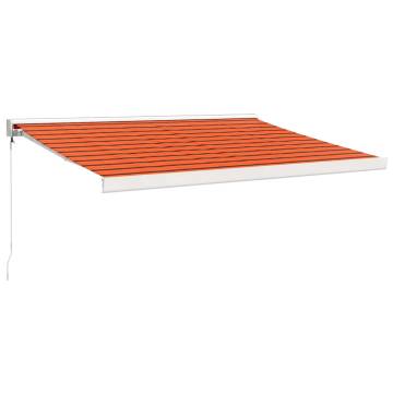 Retractable Awning 3x2.5m in Orange and Brown | HipoMarket UK