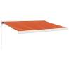 Retractable Awning 3x2.5m in Orange and Brown | HipoMarket UK