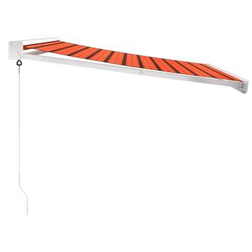 Retractable Awning 3x2.5m in Orange and Brown | HipoMarket UK