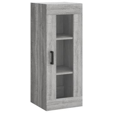 Elegant Highboard Grey Sonoma | 34.5x34x180 cm Engineered Wood