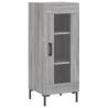 Elegant Highboard Grey Sonoma | 34.5x34x180 cm Engineered Wood