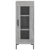 Elegant Highboard Grey Sonoma | 34.5x34x180 cm Engineered Wood