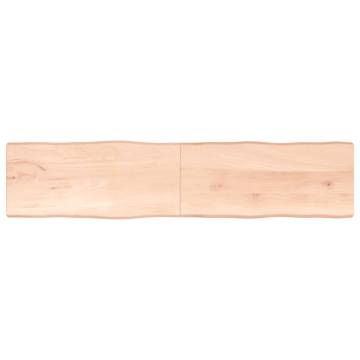 Untreated Solid Wood Live Edge Table Top - 220x50 cm