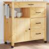 Kitchen Trolley MONZA - Solid Pine Wood - 84x40x90 cm