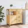 Kitchen Trolley MONZA - Solid Pine Wood - 84x40x90 cm