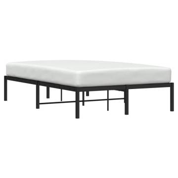 Black Metal Bed Frame 120x200 cm - Robust & Stylish