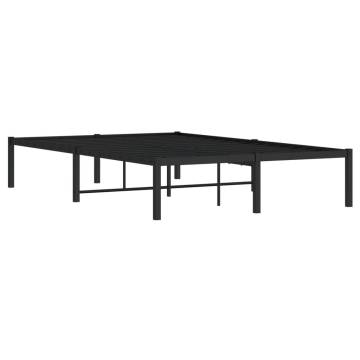 Black Metal Bed Frame 120x200 cm - Robust & Stylish