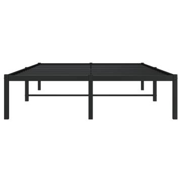 Black Metal Bed Frame 120x200 cm - Robust & Stylish