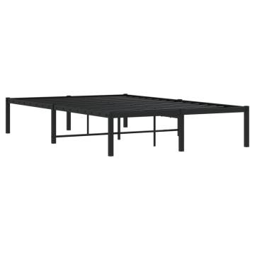 Black Metal Bed Frame 120x200 cm - Robust & Stylish