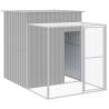 Light Grey Chicken Cage with Run - Galvanised Steel 165x106x181 cm