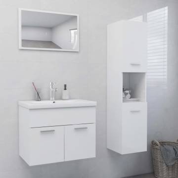 Stylish High Gloss White Bathroom Furniture Set | HipoMarket