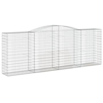 Arched Gabion Baskets 6 Pcs | 400x50x140/160 cm Galvanised Iron