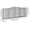 Arched Gabion Baskets 6 Pcs | 400x50x140/160 cm Galvanised Iron