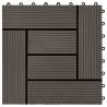 22 pcs Decking Tiles 30x30 cm - Dark Brown WPC | Hipomarket