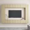 8 Piece TV Cabinet Set Sonoma Oak Engineered Wood Colour sonoma oak Quantity in Package 1 Width 100 cm 