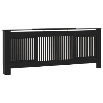 MDF Radiator Cover Black 205 cm | Stylish & Durable Design