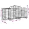 Arched Gabion Baskets - 14 pcs Galvanised Iron | HipoMarket