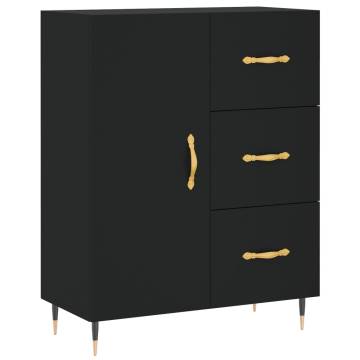 Stylish Highboard Black | 69.5x34x180 cm Engineered Wood